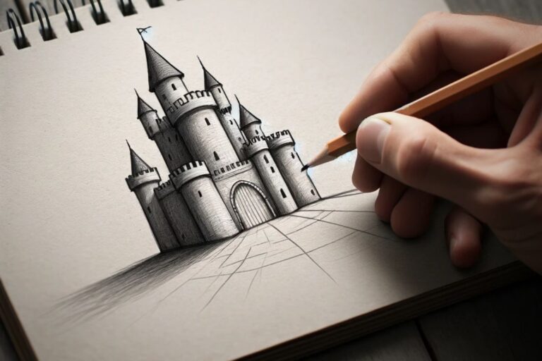 Kasteel tekenen – Stap voor stap een kasteel tekenen